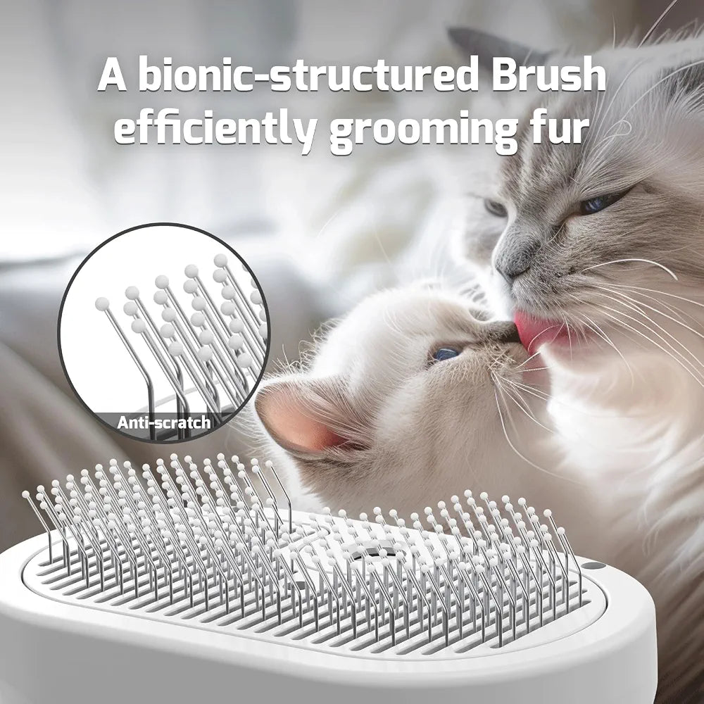 3-in-1 Pet Steam Grooming Brush