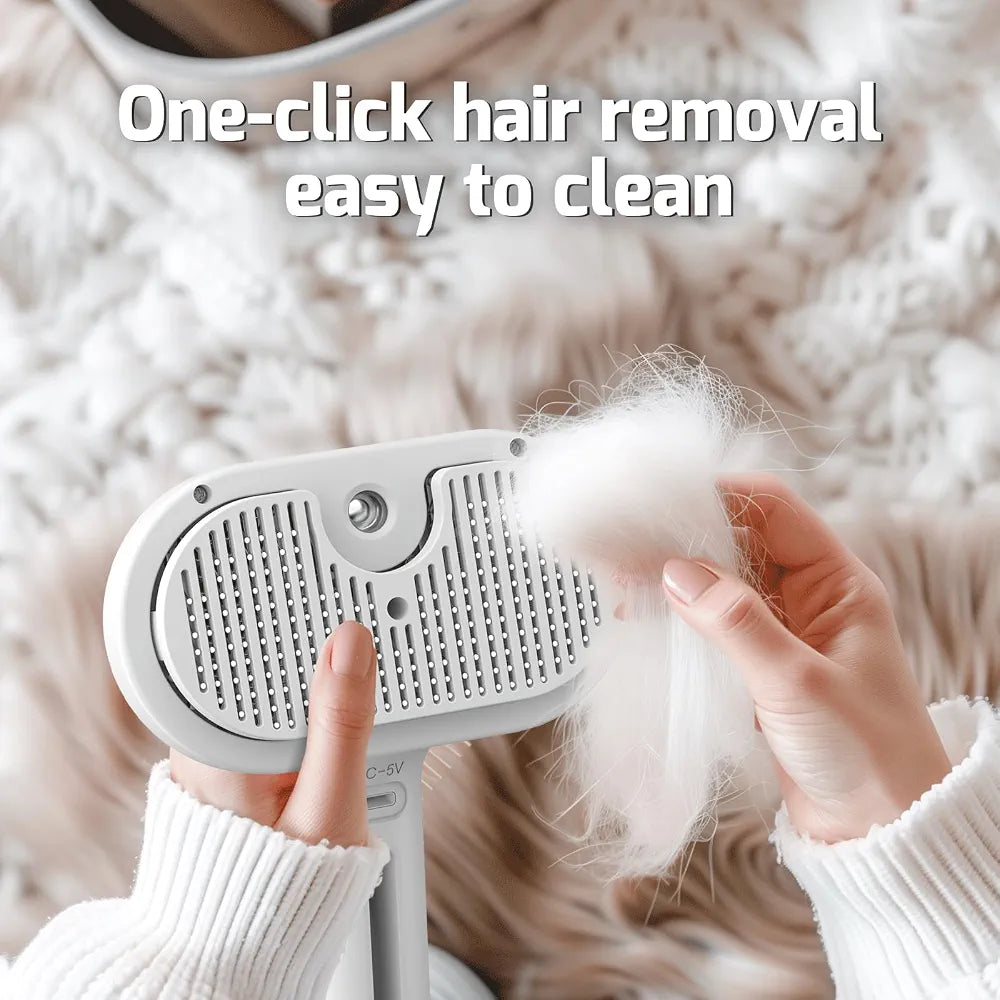 3-in-1 Pet Steam Grooming Brush